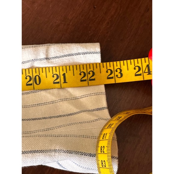 Lauren Ralph Lauren Cream Linen Pinstripe Blazer Jacket Womens Size 4 - Picture 8 of 14